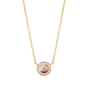 Cosmic Mother of Pearl Diamond Necklace