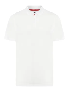 Cotton polo shirt with zip