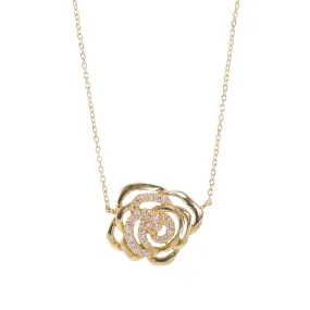 Cut Out Rose Diamond Necklace