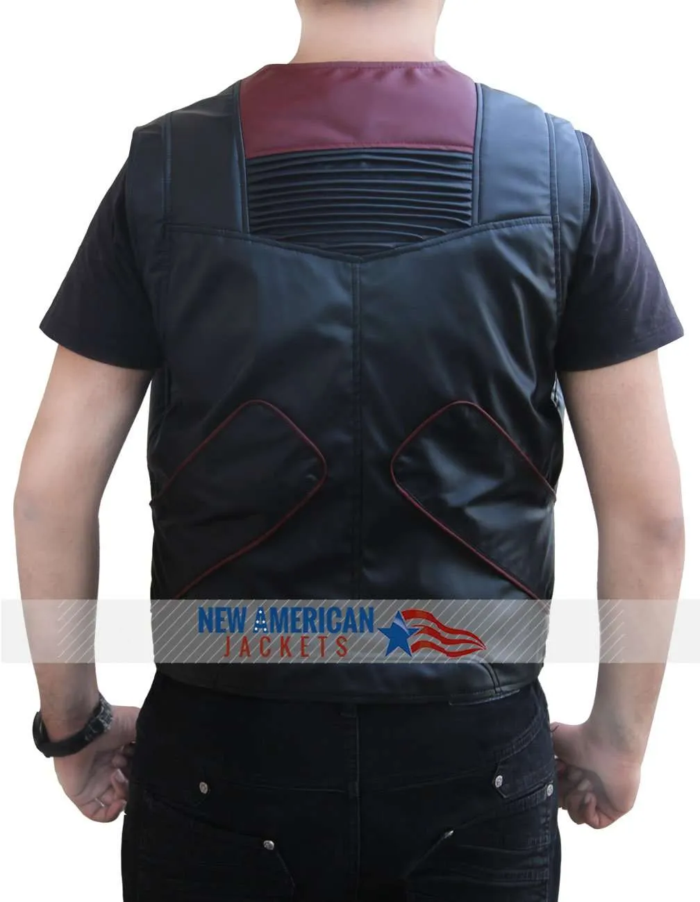 Deadpool Colossus Leather Vest - New American Jackets