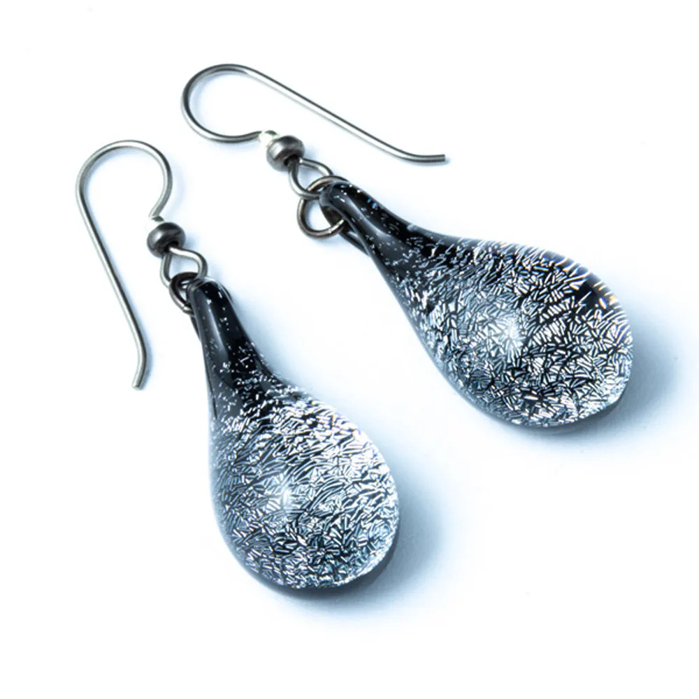 Dichroic Earrings - Diamond