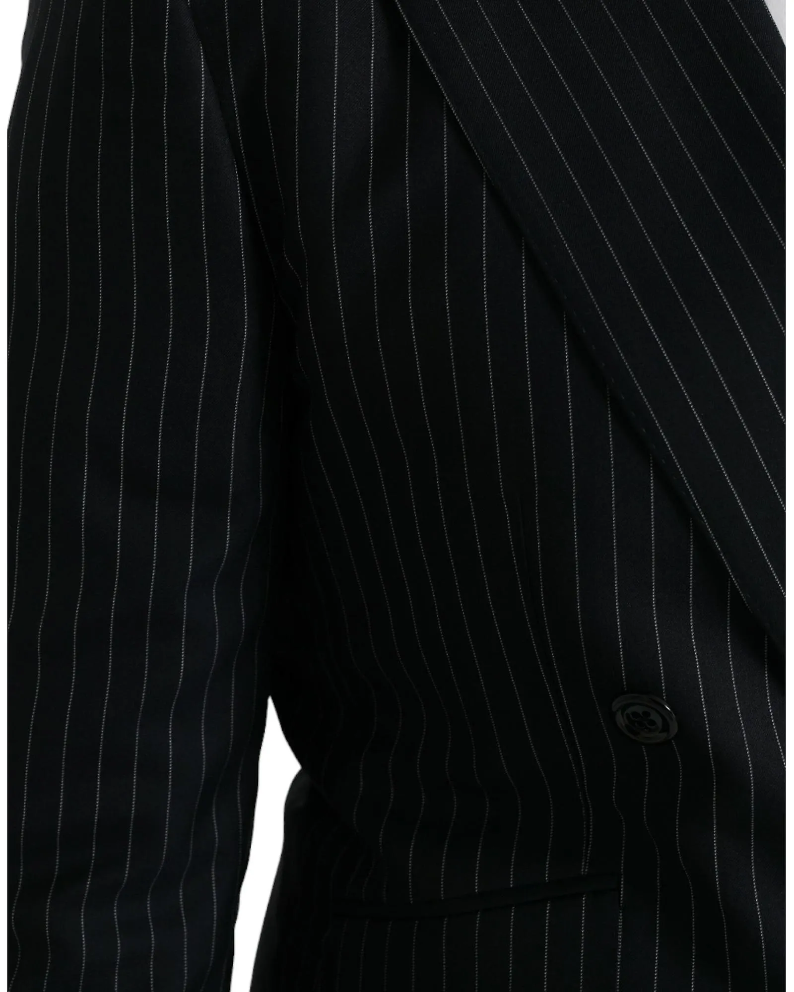 Dolce & Gabbana Stripe Double Breasted Coat Blazer