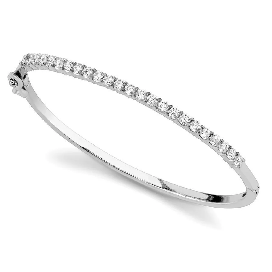 Elegant Moissanite or Diamond Bangle