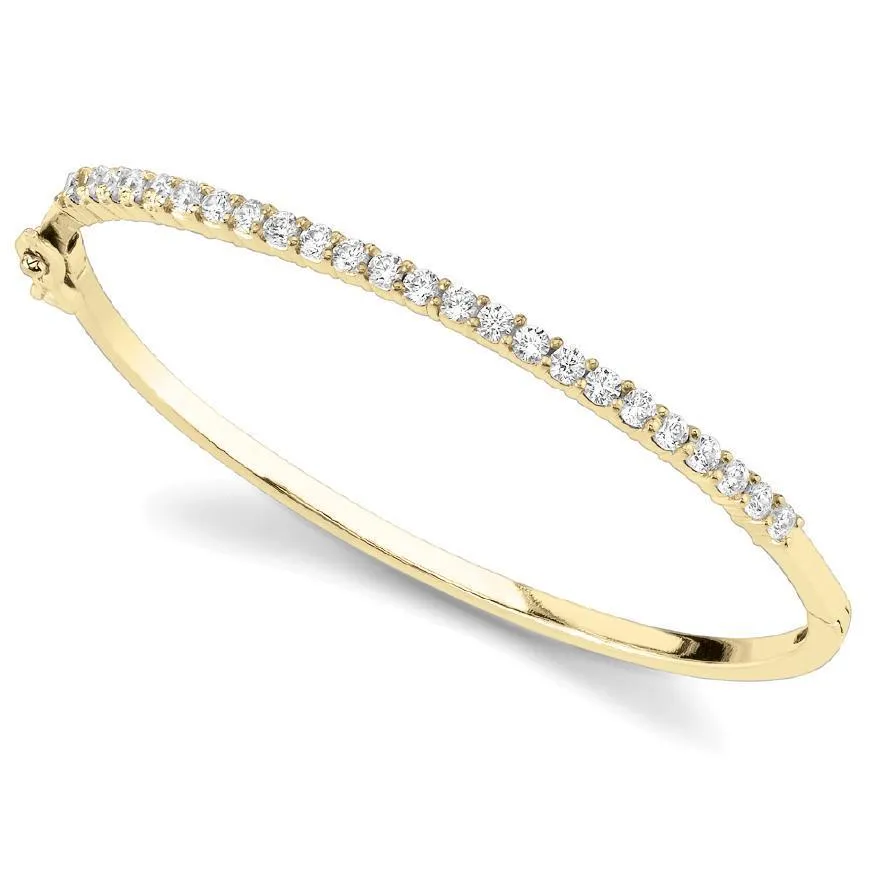 Elegant Moissanite or Diamond Bangle