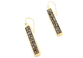 Elsa Guzman, Long Black Diamond Earrings