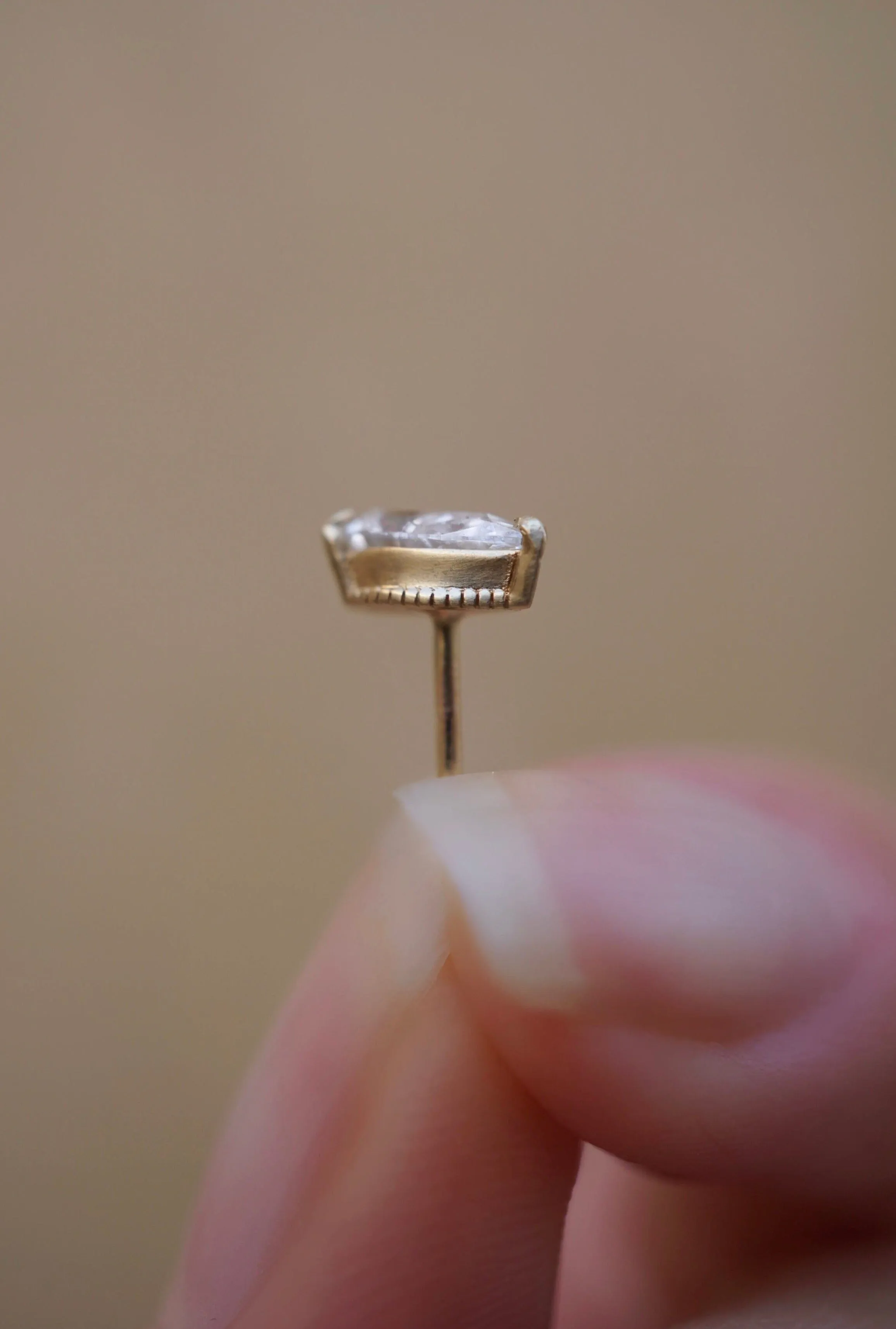 Emerald Cut Diamond Studs