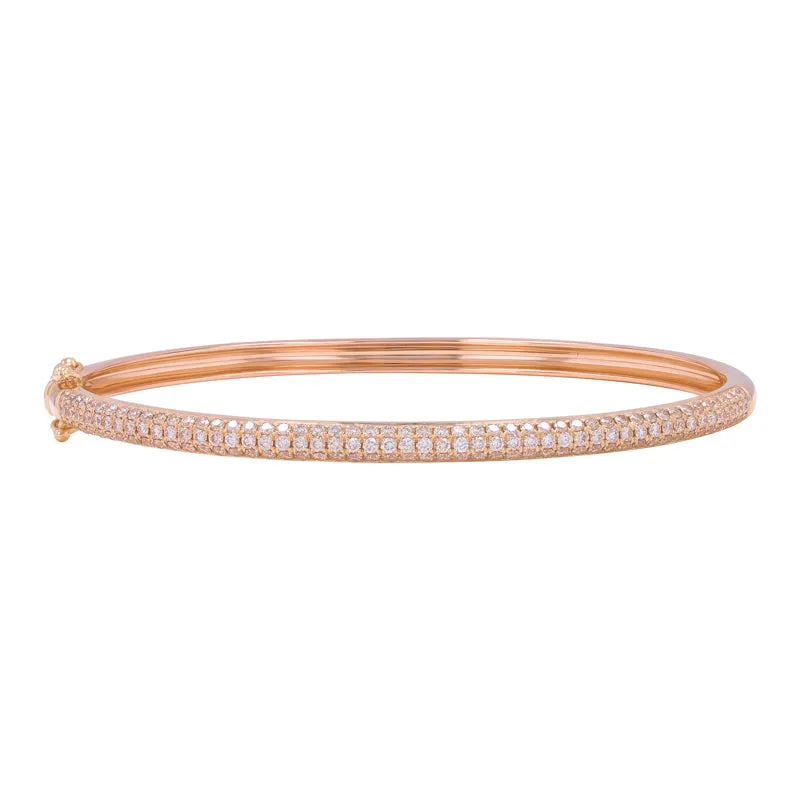 ENRICA PAVE  DOMED DIAMOND BANGLE