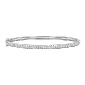 ENRICA PAVE  DOMED DIAMOND BANGLE