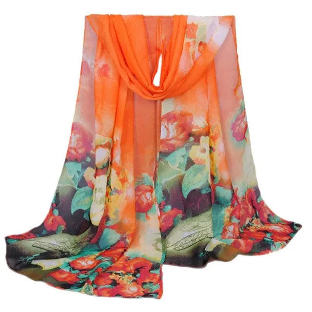 Fashion Women Long Soft Wrap scarf Ladies Shawl Chiffon Scarf Scarves YE GS