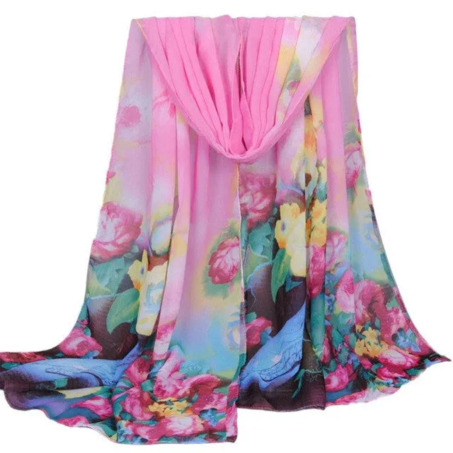 Fashion Women Long Soft Wrap scarf Ladies Shawl Chiffon Scarf Scarves YE GS