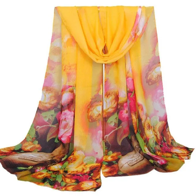 Fashion Women Long Soft Wrap scarf Ladies Shawl Chiffon Scarf Scarves YE GS