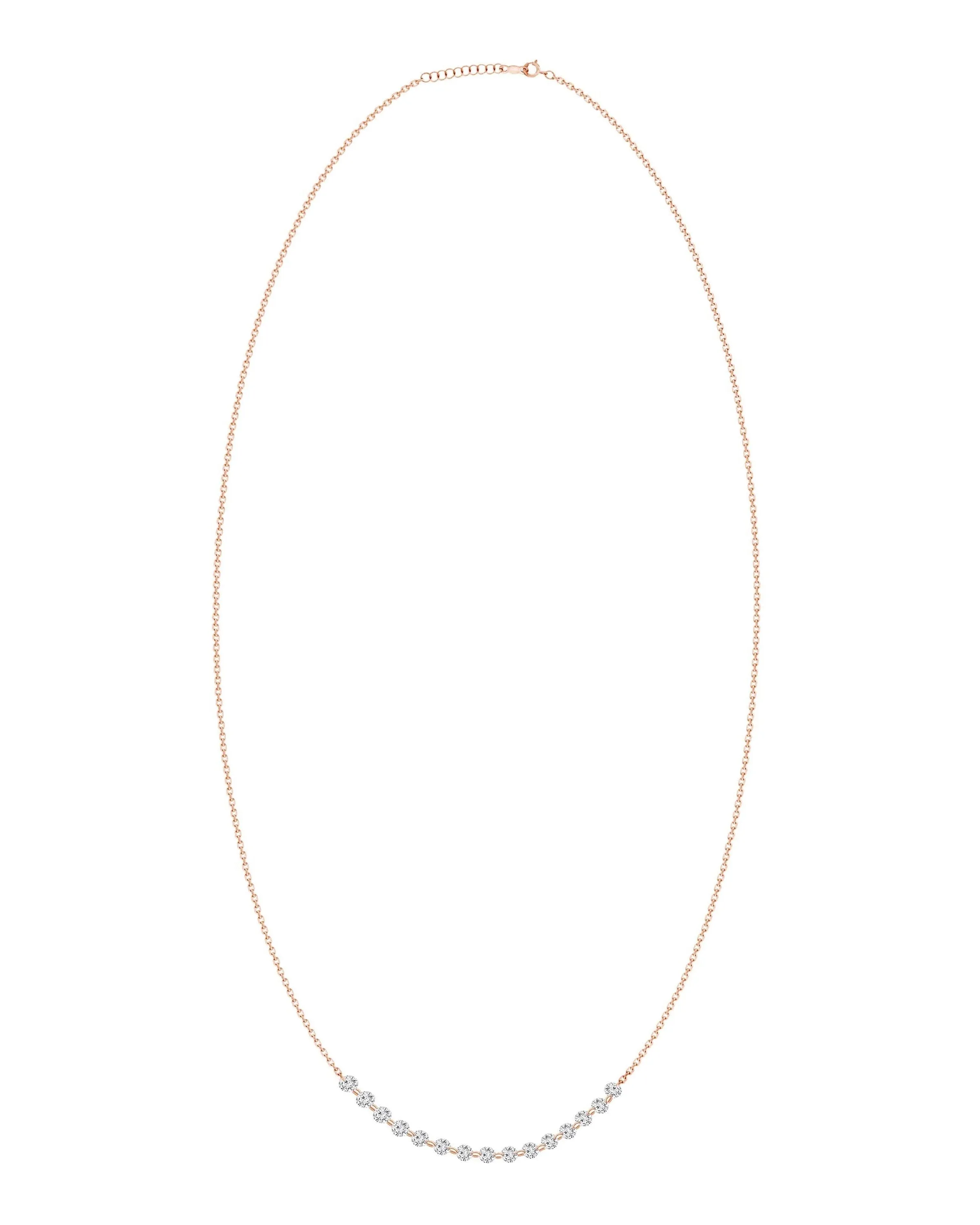 Floating Sequenced Diamond Necklace