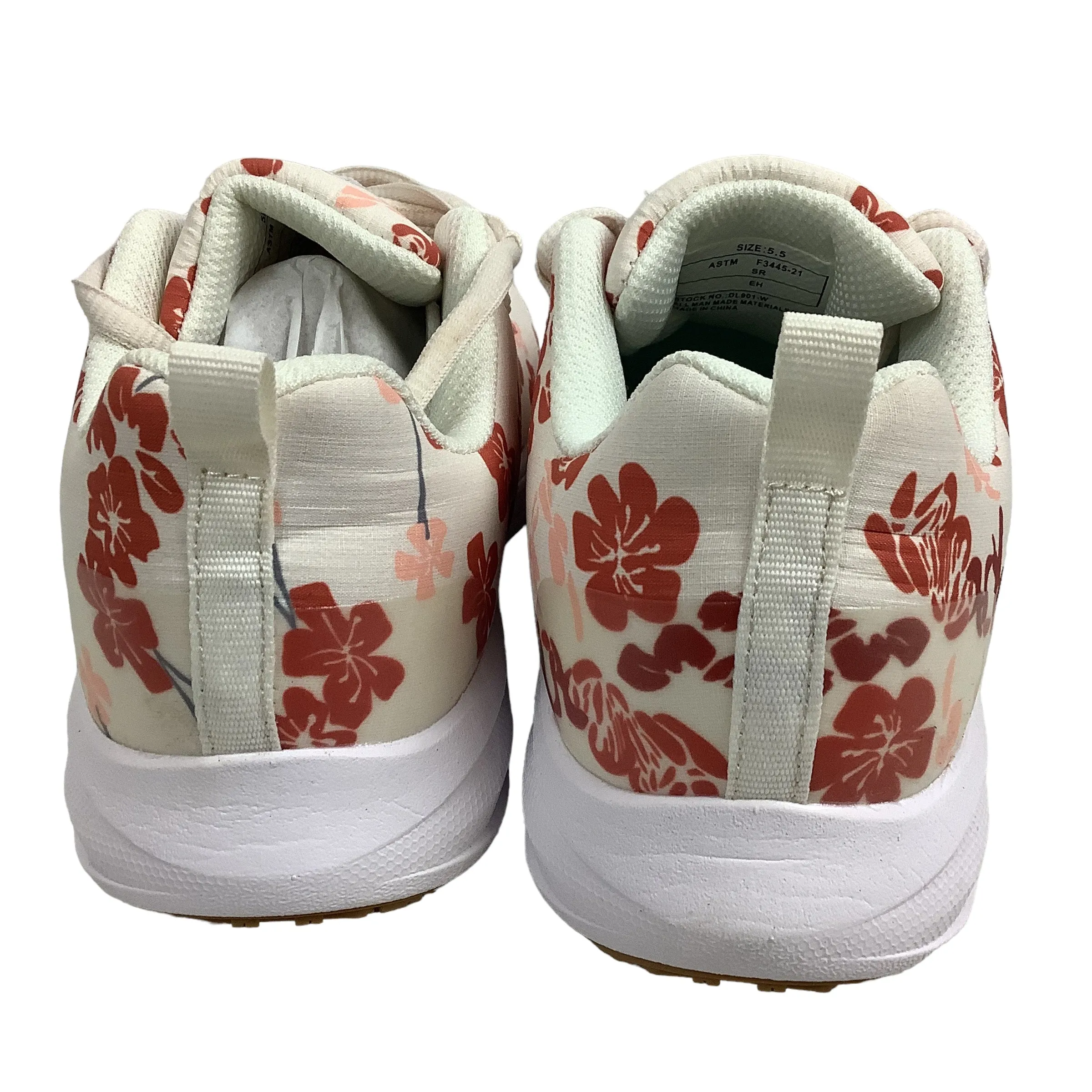 Floral Print Shoes Sneakers Life, Size 5.5