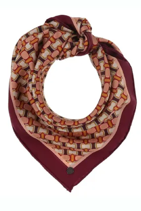 Fraas Silk Square Mini Geo Scarf