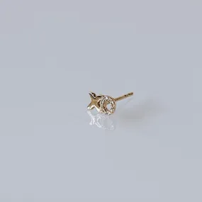 FUSE by Roset - 10K Gold Diamond Studs Hugs & Kisses XO, ROSET