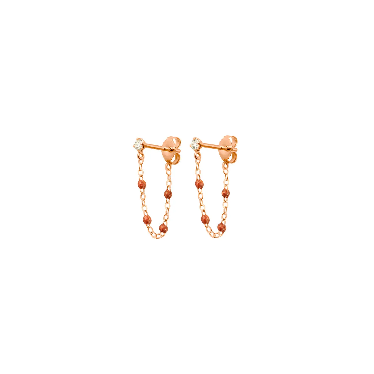 Gigi Supreme Diamond earrings, Fauve, Rose Gold