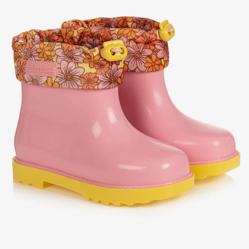 Girls Pink PVC Rain Boots