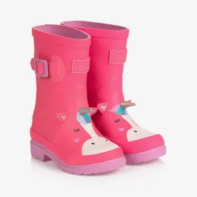 Girls Pink Unicorn Rain Boots