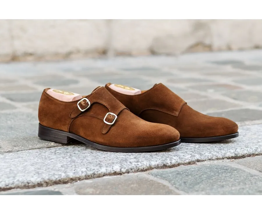 Havana Suede Double Buckle Shoes - CHIGWELL