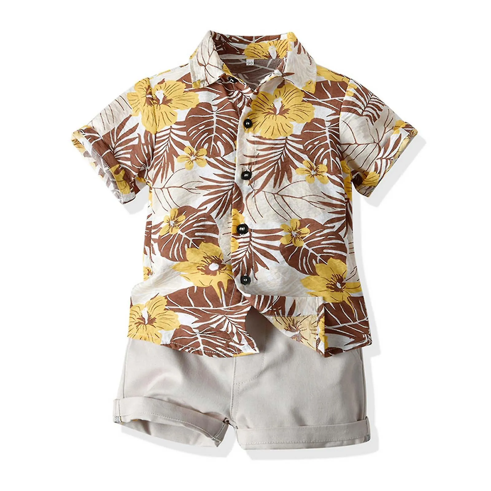 Hawai Boy Clothing Set Summer Short Sleeve Shirt+shorts Casual Gentleman Suit