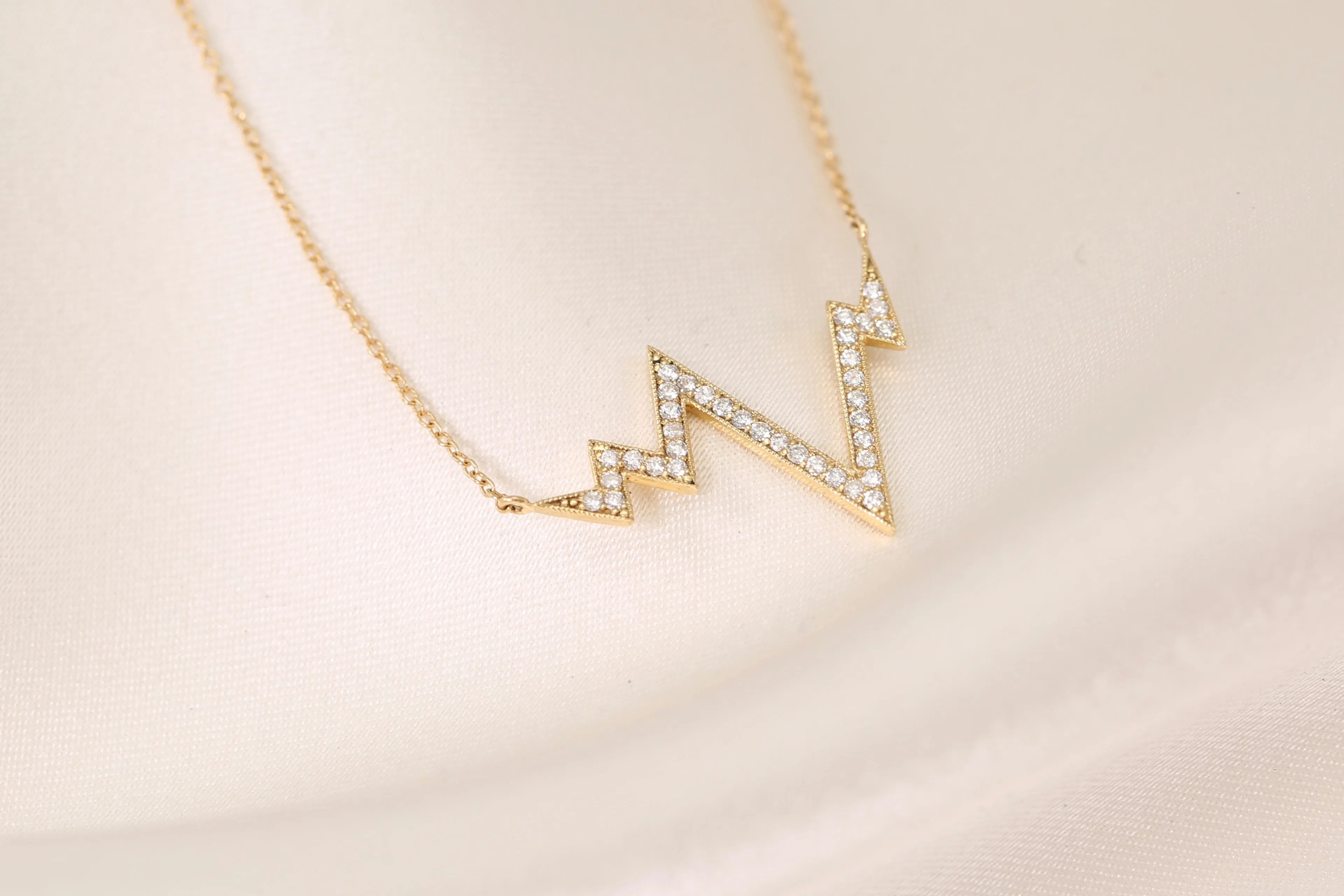 Heart Beat Diamond Necklace