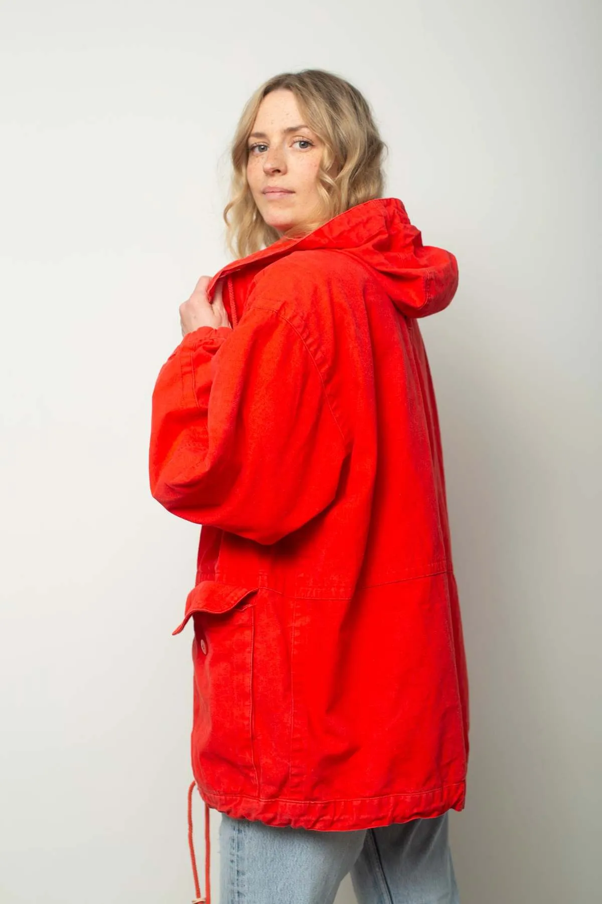 Hooded Coat - Red