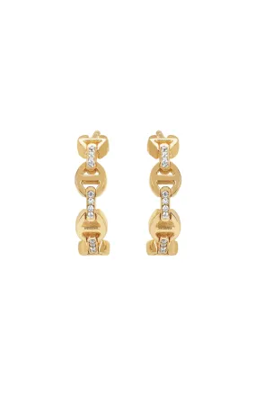    HOORSENBUHS   Micro Crescent Earrings Diamond Bridges