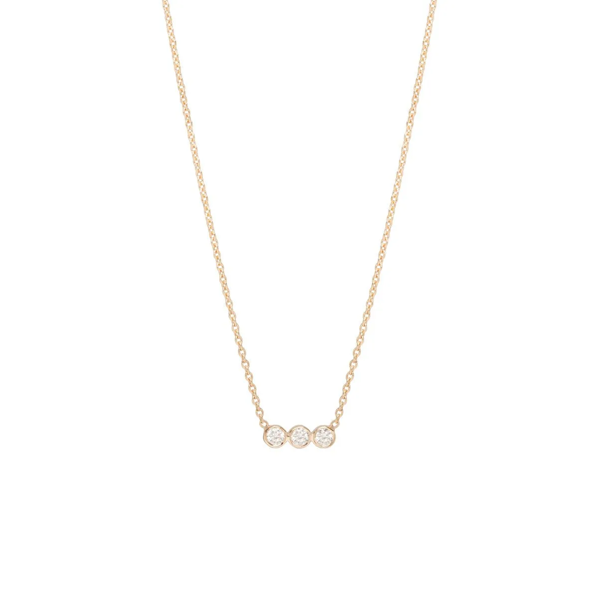 Horizontal Bezel Diamond Necklace