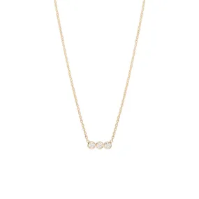 Horizontal Bezel Diamond Necklace