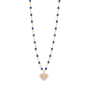 In Love Diamond Necklace, Lapis, Rose Gold, 16.5