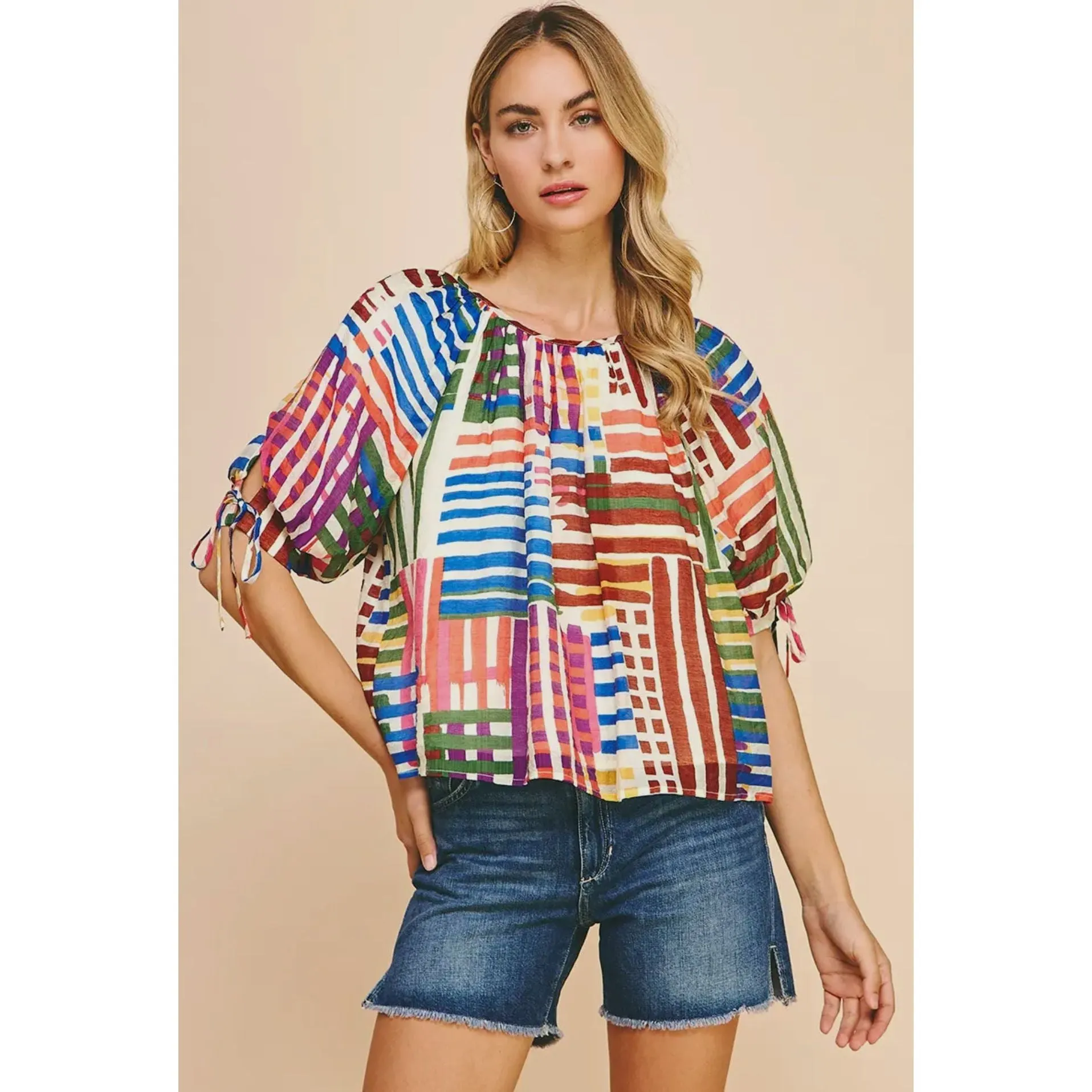 Iridessa Print Woven Top PINCH Top