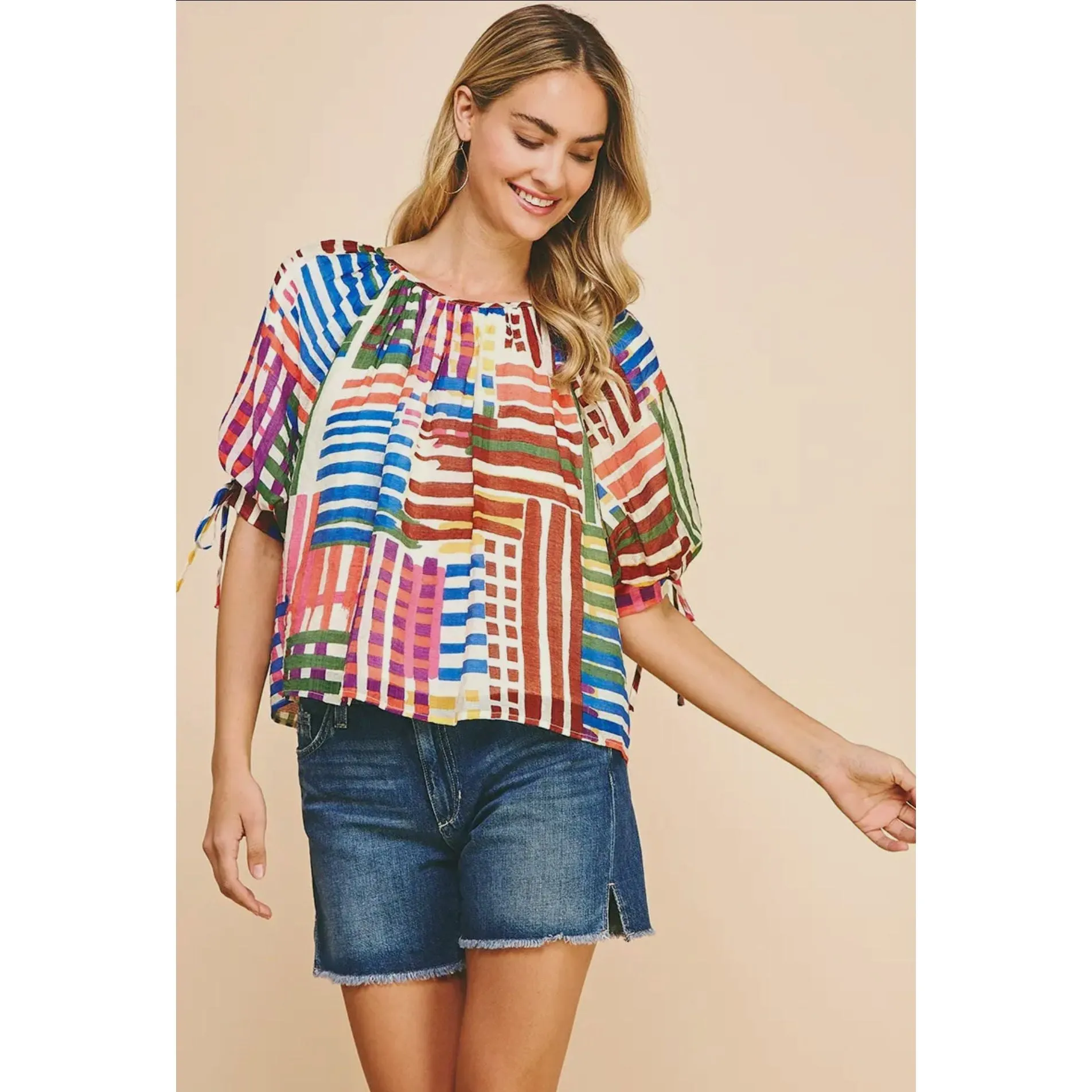 Iridessa Print Woven Top PINCH Top