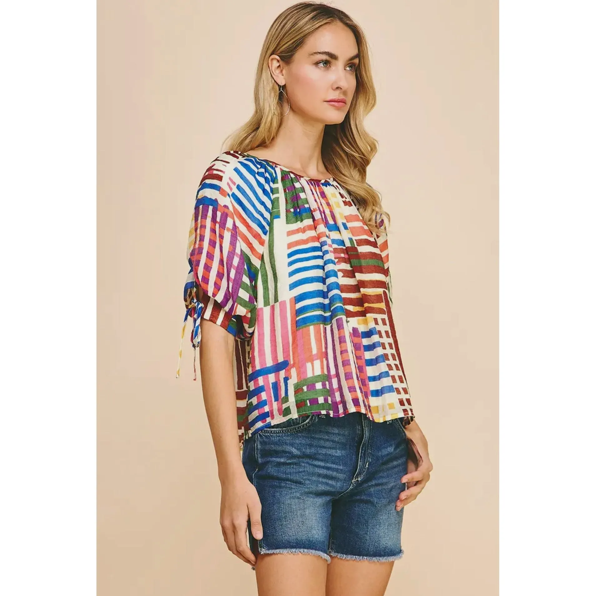 Iridessa Print Woven Top PINCH Top