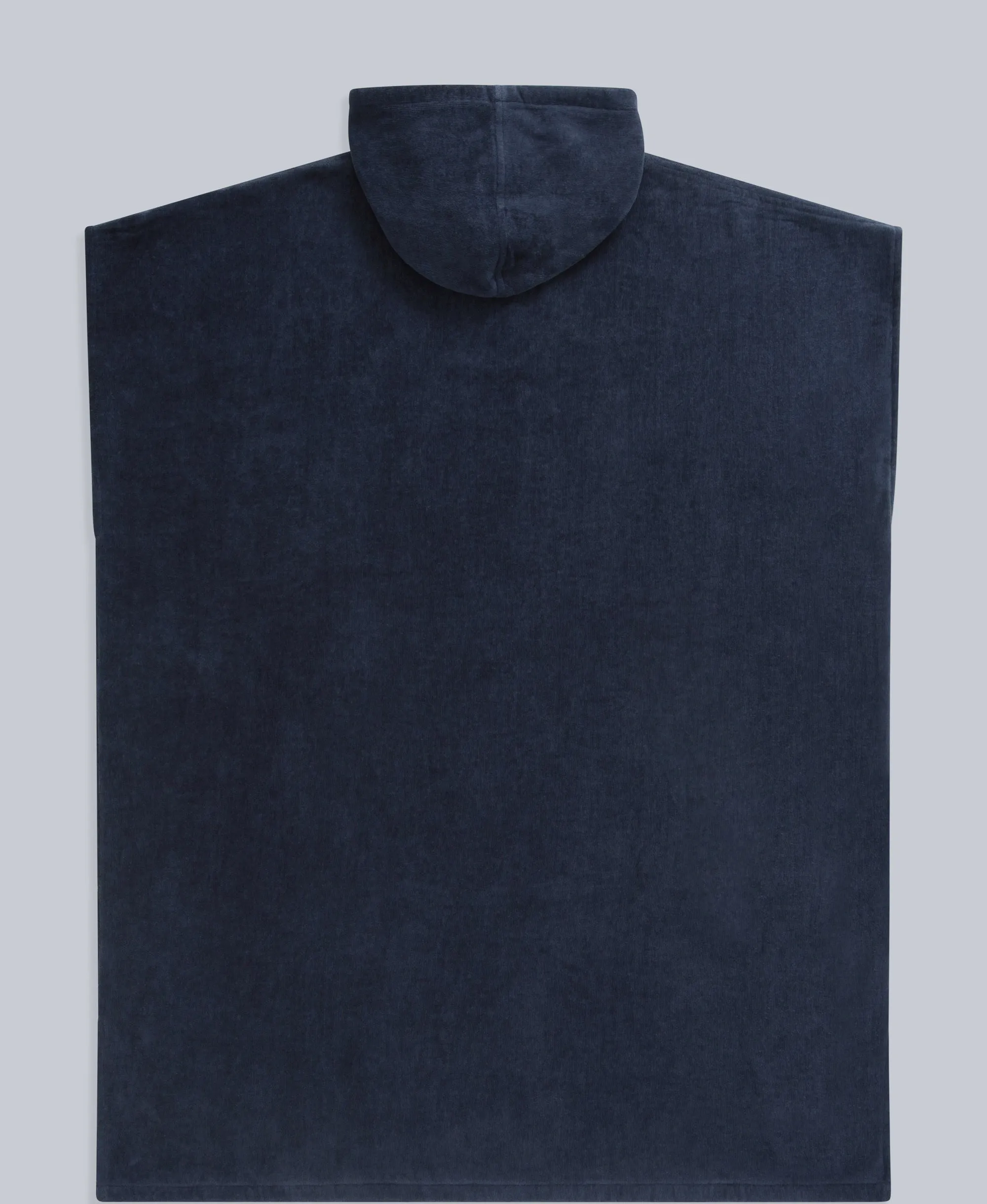 Jacob Mens Towelling Poncho - Dark Blue