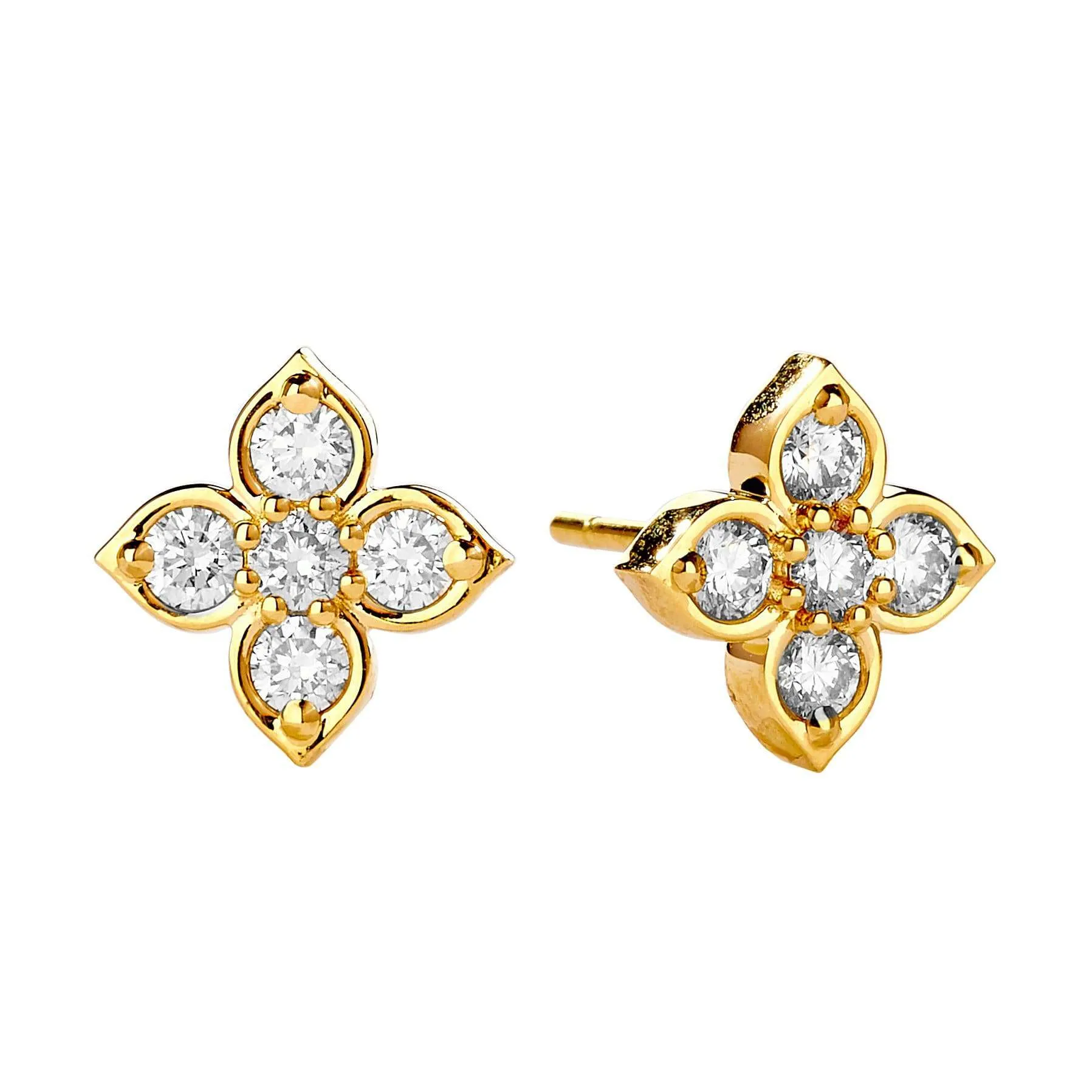 Jardin Four Leaf Diamond Studs