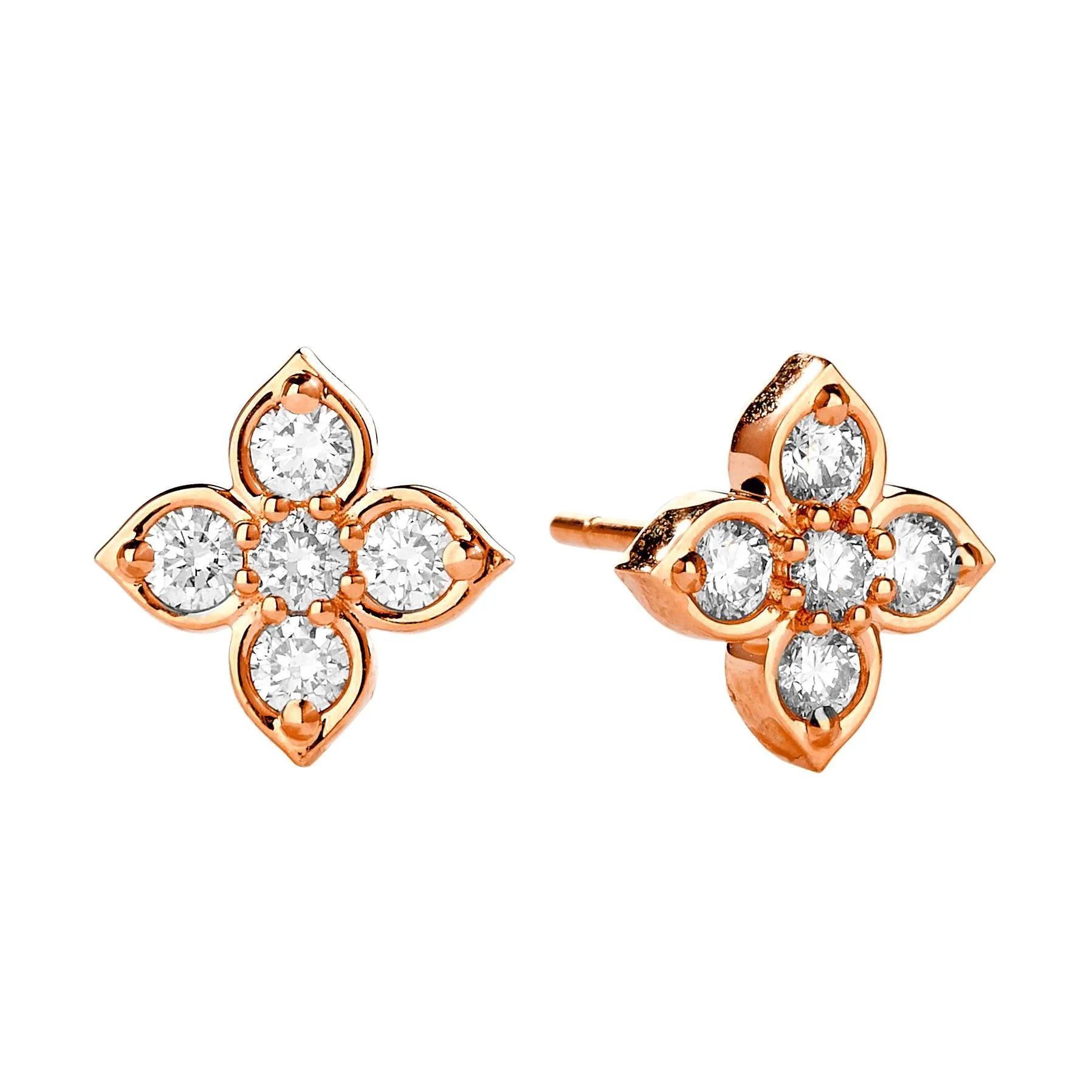 Jardin Four Leaf Diamond Studs