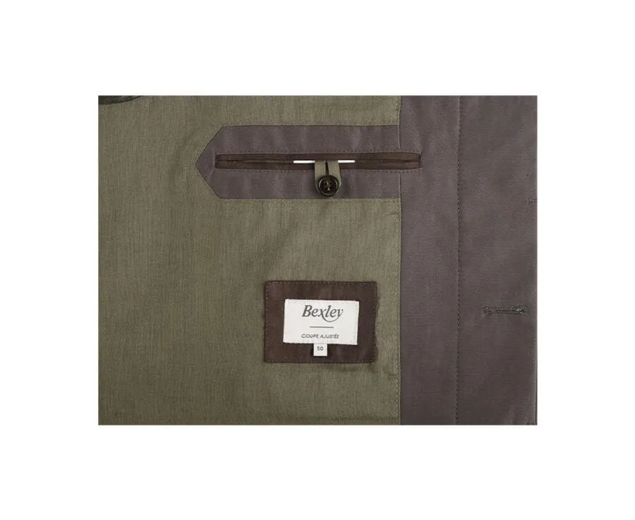 Khaki Men's trench coat - AURÈLE II