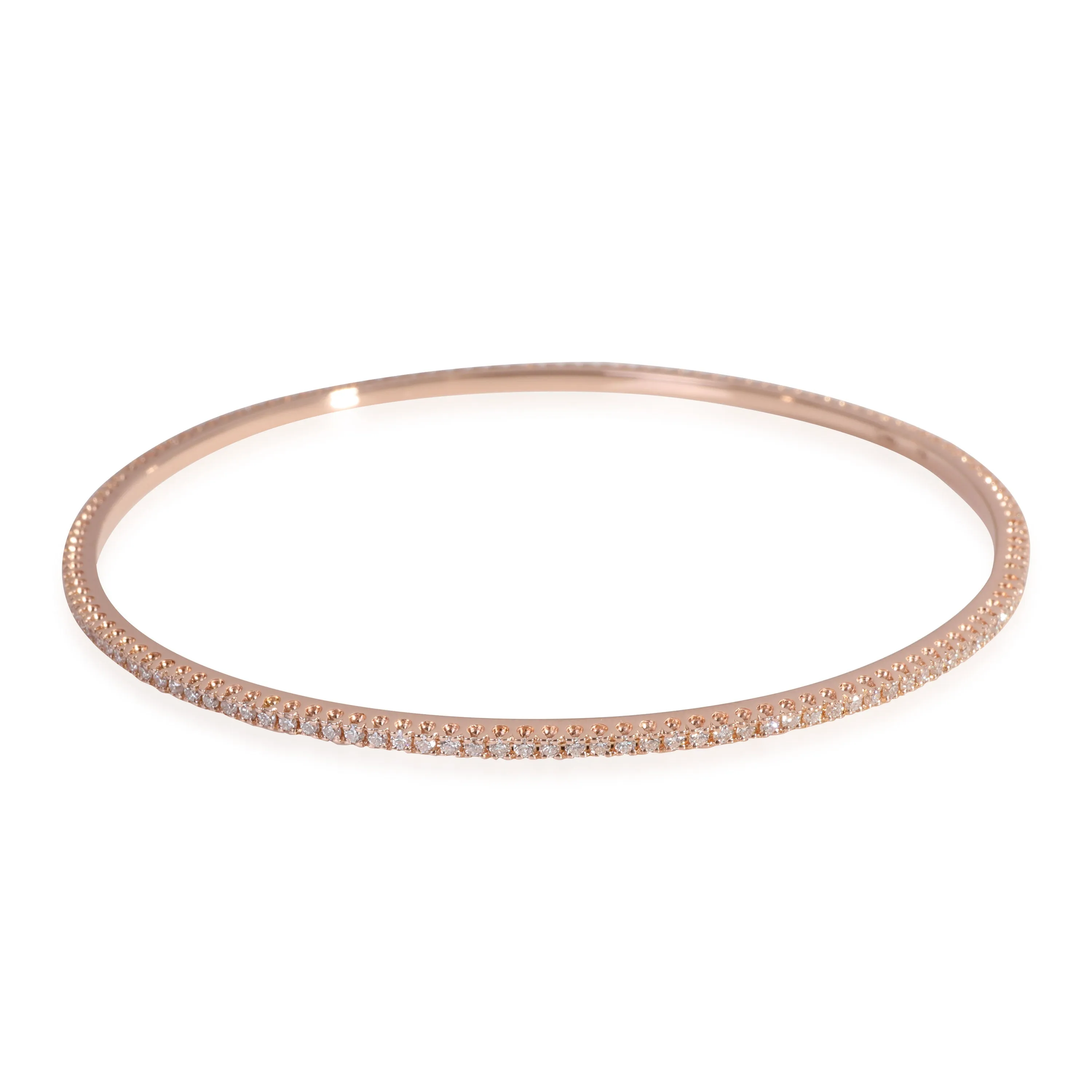 La Reina Diamond Bangle in 18k Rose Gold 1 CTW