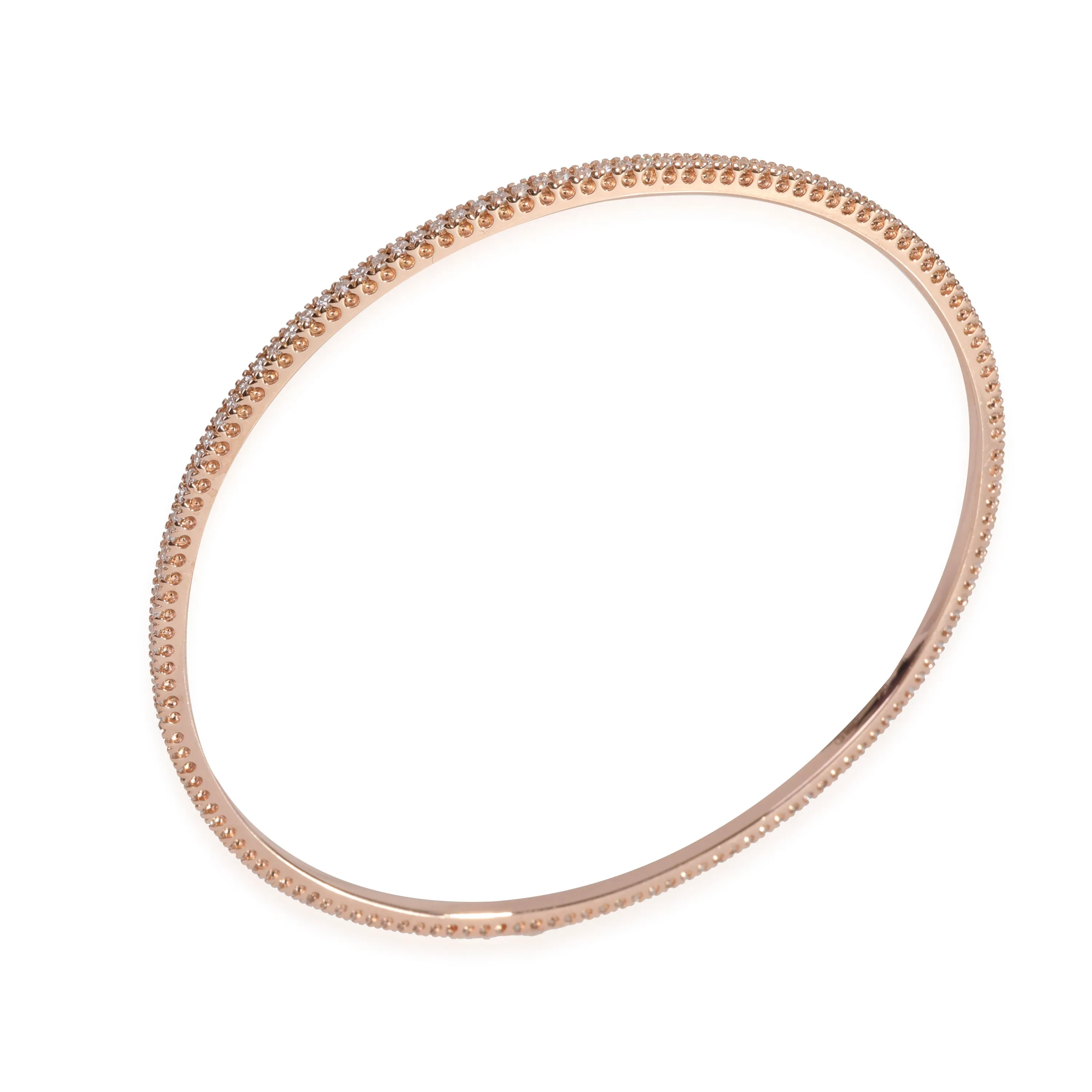 La Reina Diamond Bangle in 18k Rose Gold 1 CTW