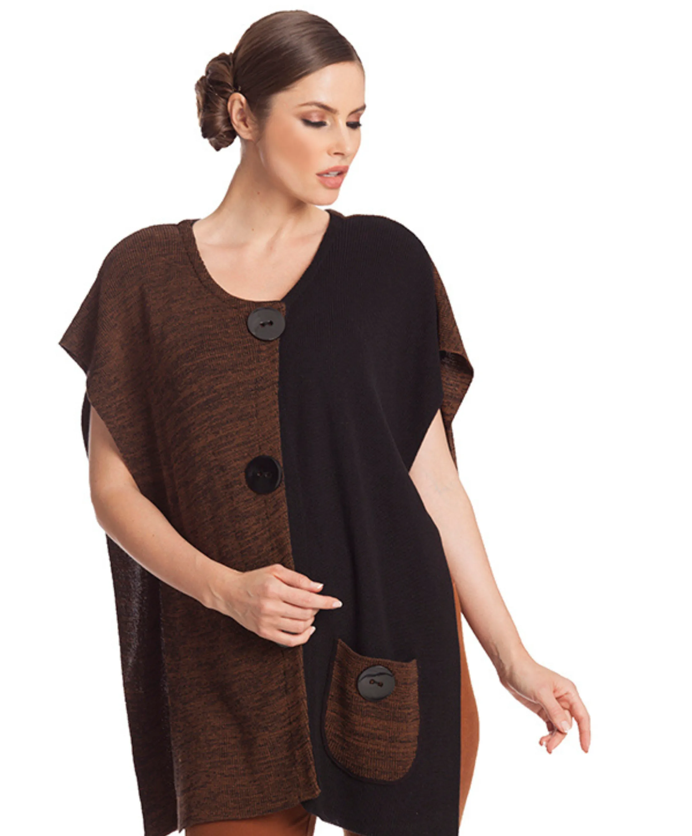 Large Button Poncho