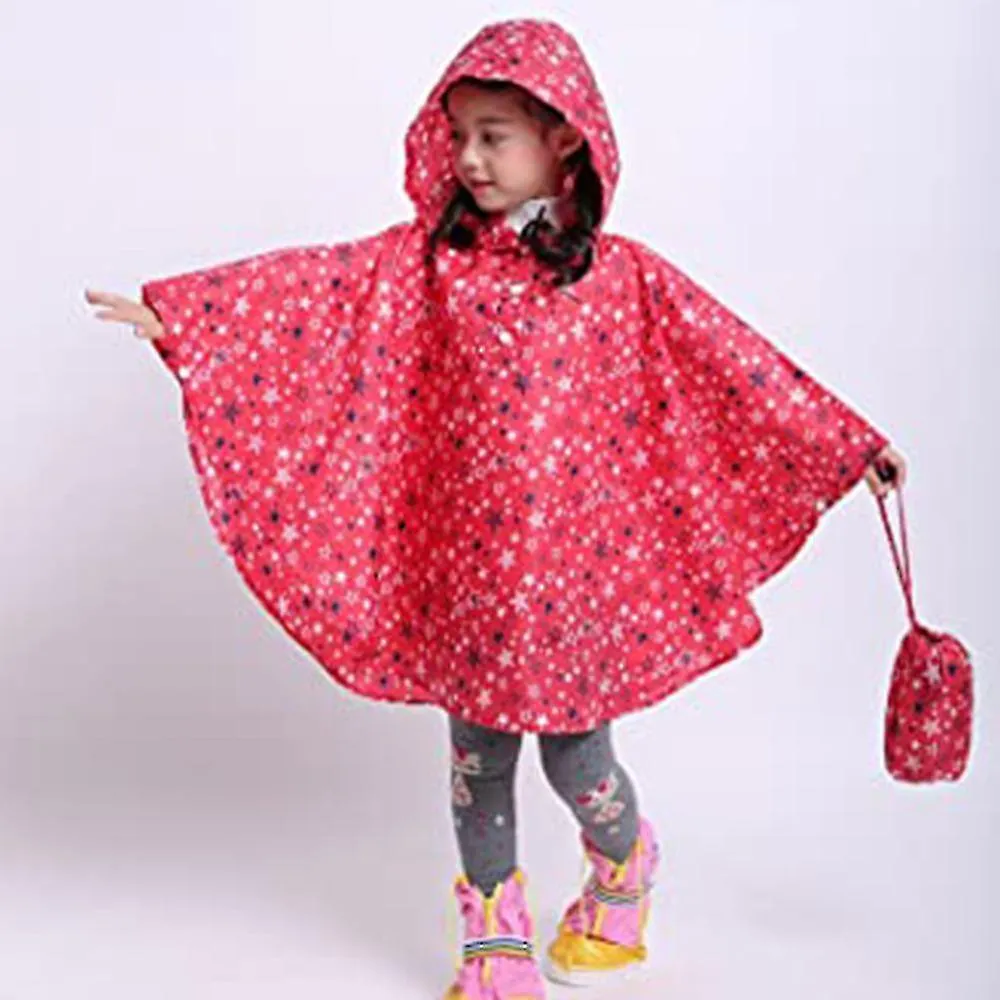 Lightweight Kids Rain Poncho Jacket Waterproof Outwear Rain Coat