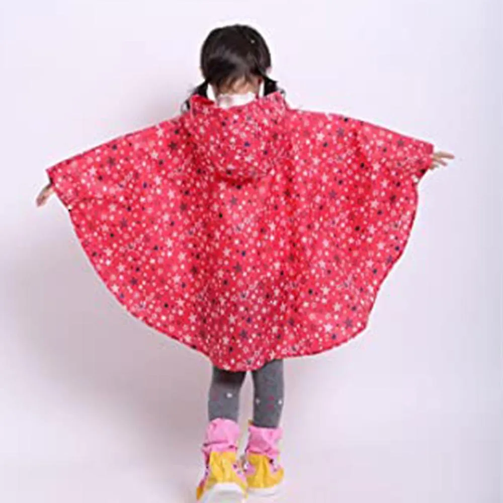 Lightweight Kids Rain Poncho Jacket Waterproof Outwear Rain Coat