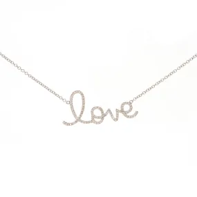 LOVE Script Diamond Necklace (large)