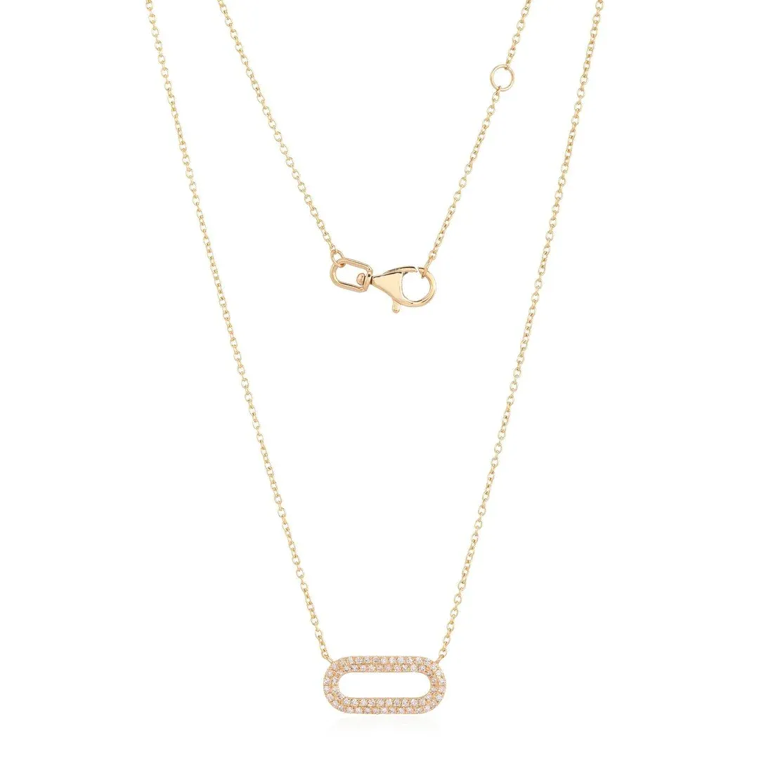 MACY OVAL DIAMOND NECKLACE