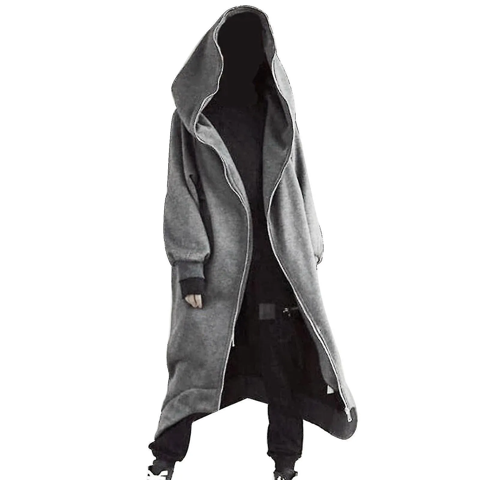 Manga Unisex Hooded Nazgul Coat Zipper Closure Fleece Forred Hoodie