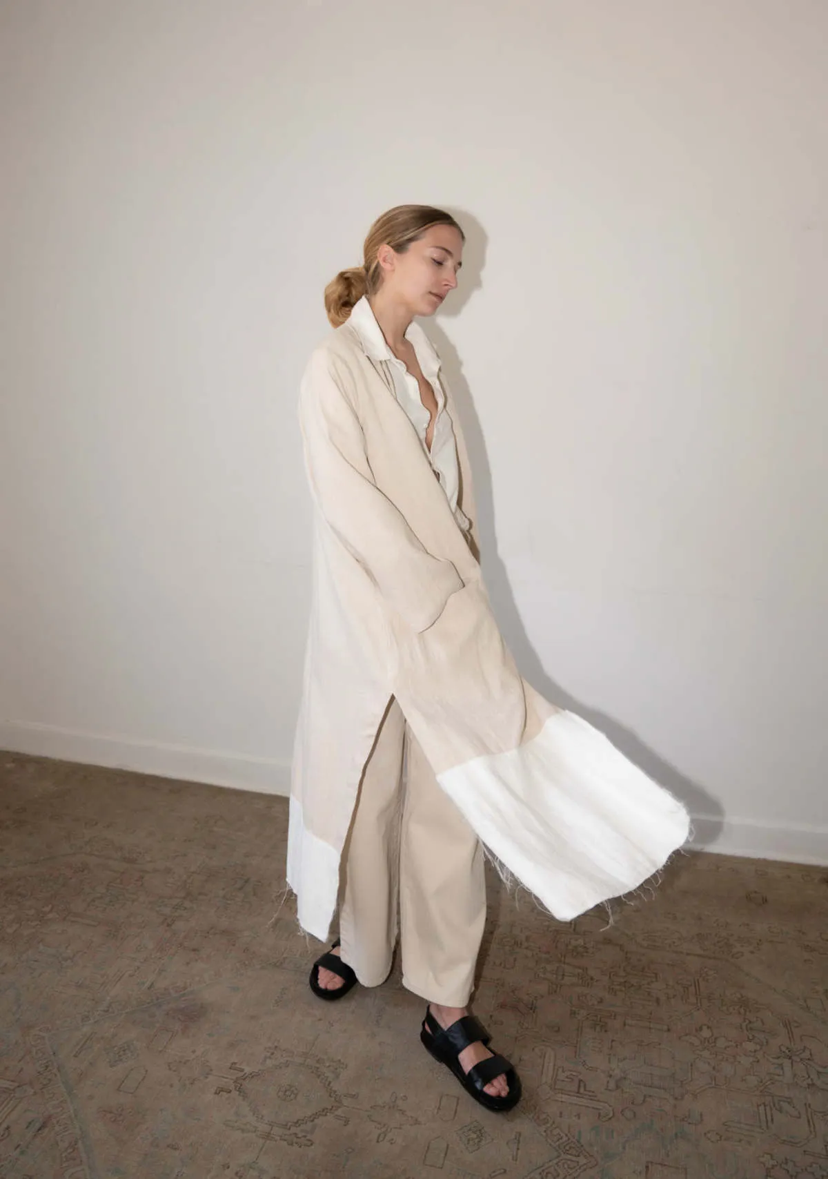 MASON Coat - BEIGE/WHITE