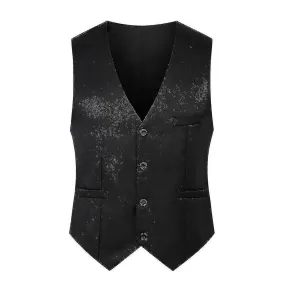 Men Vest Suit Slim Waistcoat