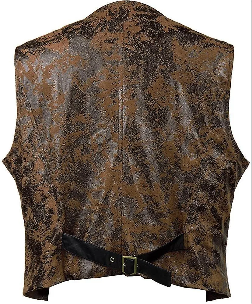 Mens Casual Vintage Leather Vest Suede Vest