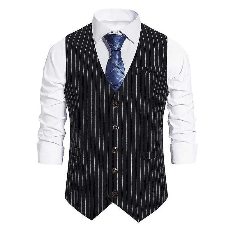 Mens Formal Suit Vest Slim Fit Formal Dress Vest Business Vest