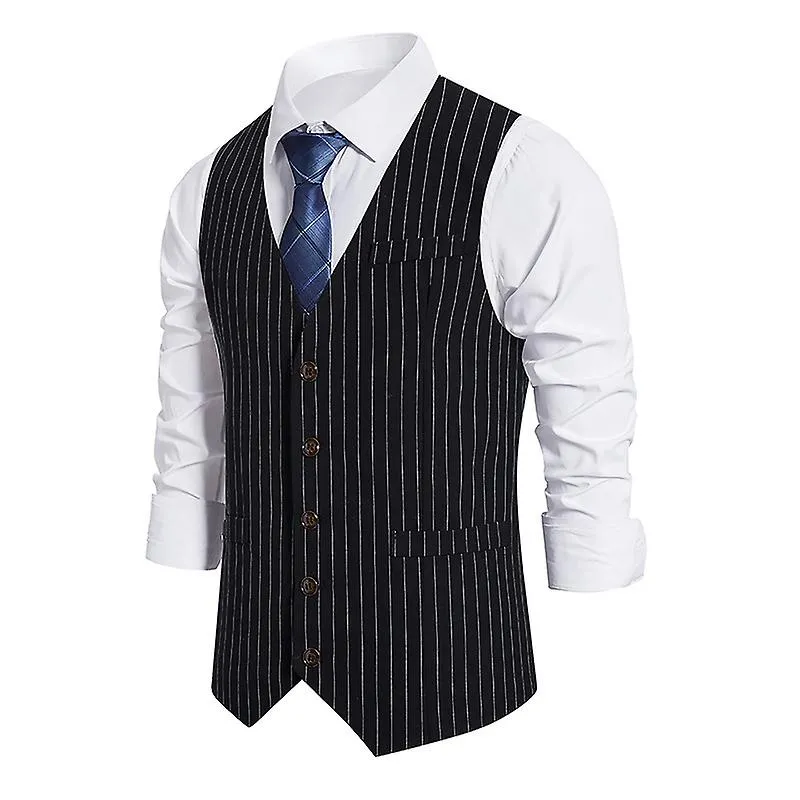 Mens Formal Suit Vest Slim Fit Formal Dress Vest Business Vest